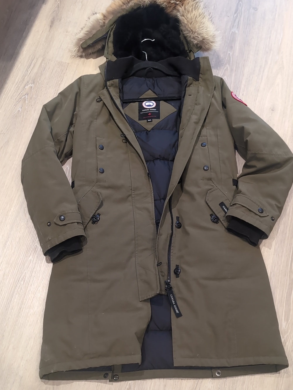 Canada Goose Olive Parka with Fur-Trim Hood